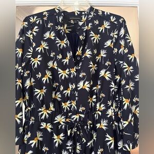 Banana Republic-Navy Floral Dress- size Small